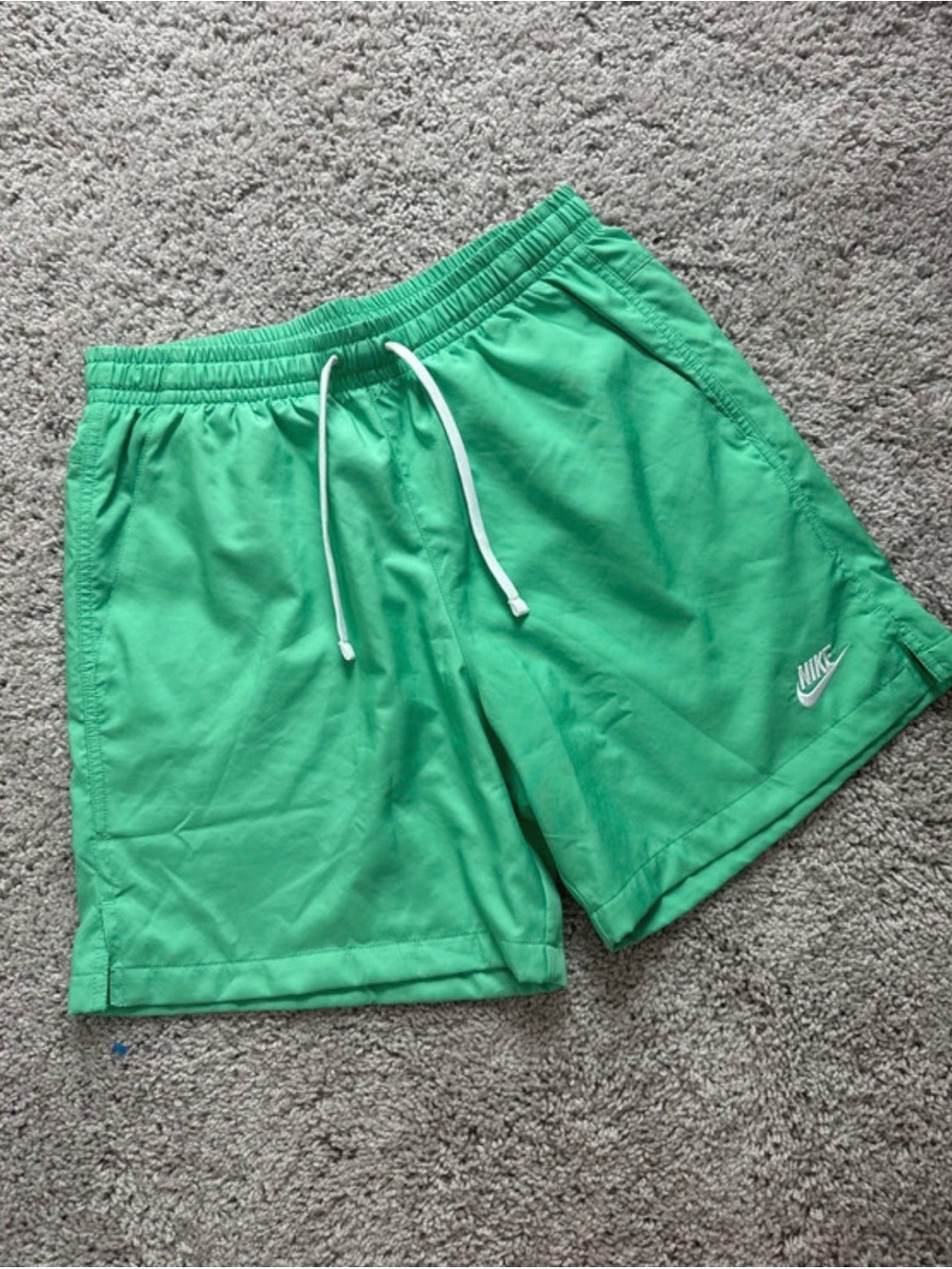 Nike Men’s Green Athletic Shorts with Drawstring